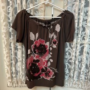 Olive green short sleeved blouse